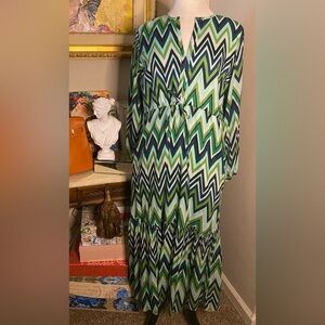 Sale/ Olivia James The Label print midi dress Sz L